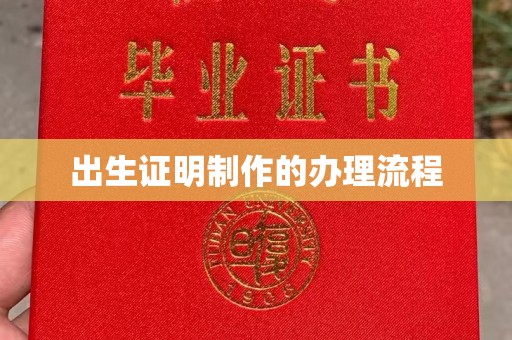 天河出生证明制作的办理流程