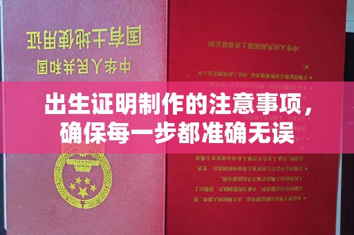 天河出生证明制作的注意事项，确保每一步都准确无误