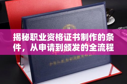 天河揭秘职业资格证书制作的条件，从申请到颁发的全流程解析