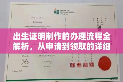 天河出生证明制作的办理流程全解析，从申请到领取的详细指南