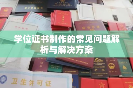 天河学位证书制作的常见问题解析与解决方案