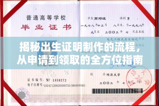 天河揭秘出生证明制作的流程，从申请到领取的全方位指南