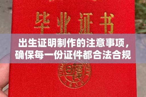 天河出生证明制作的注意事项，确保每一份证件都合法合规