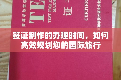天河签证制作的办理时间，如何高效规划您的国际旅行